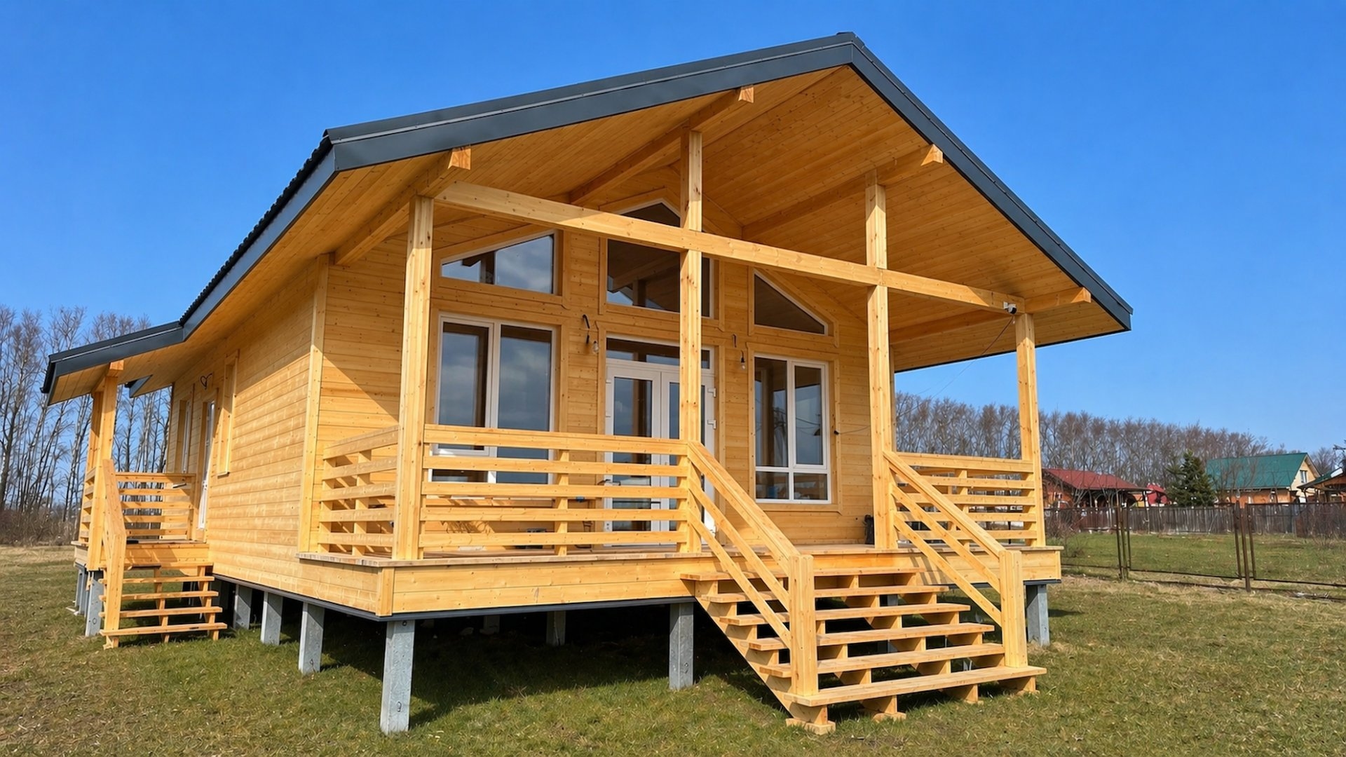 Дом каркасный «Семейный мини» 12,5х7,5м Дом каркасный «Семейный мини» 12,5х7,5м