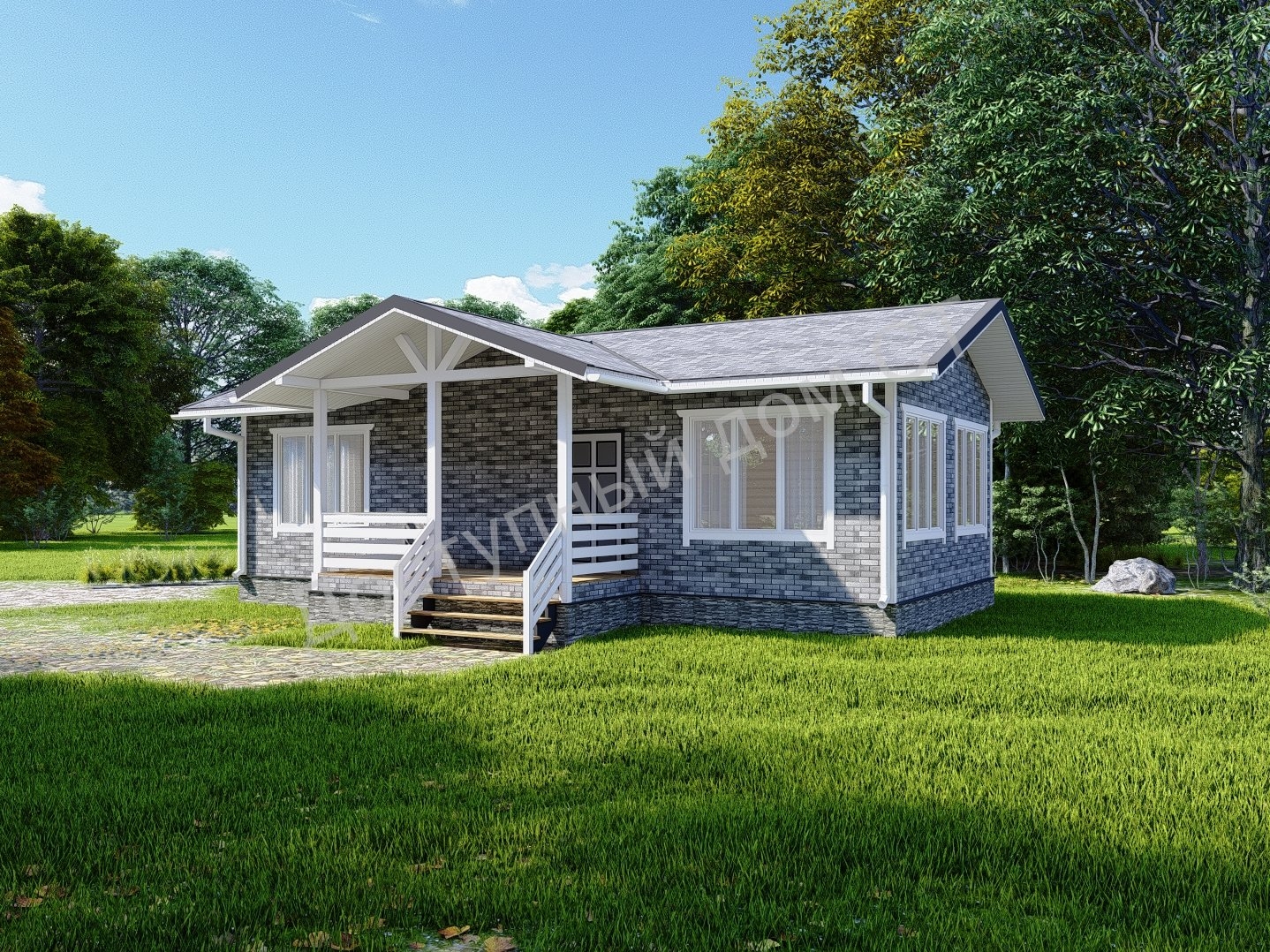 Дом каркасный 6х12 «Индивидуальный» Дом каркасный 6х12 «Индивидуальный»