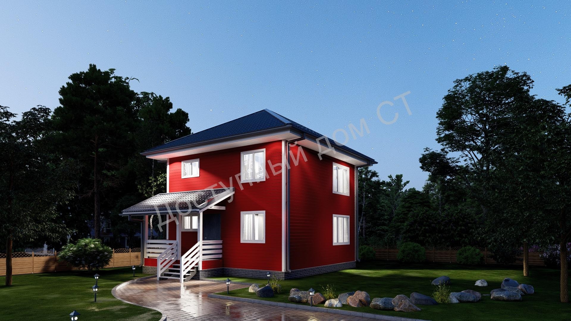 Дом каркасный 7,5х7,5 «Бордо мини» Дом каркасный 7,5х7,5 «Бордо мини»