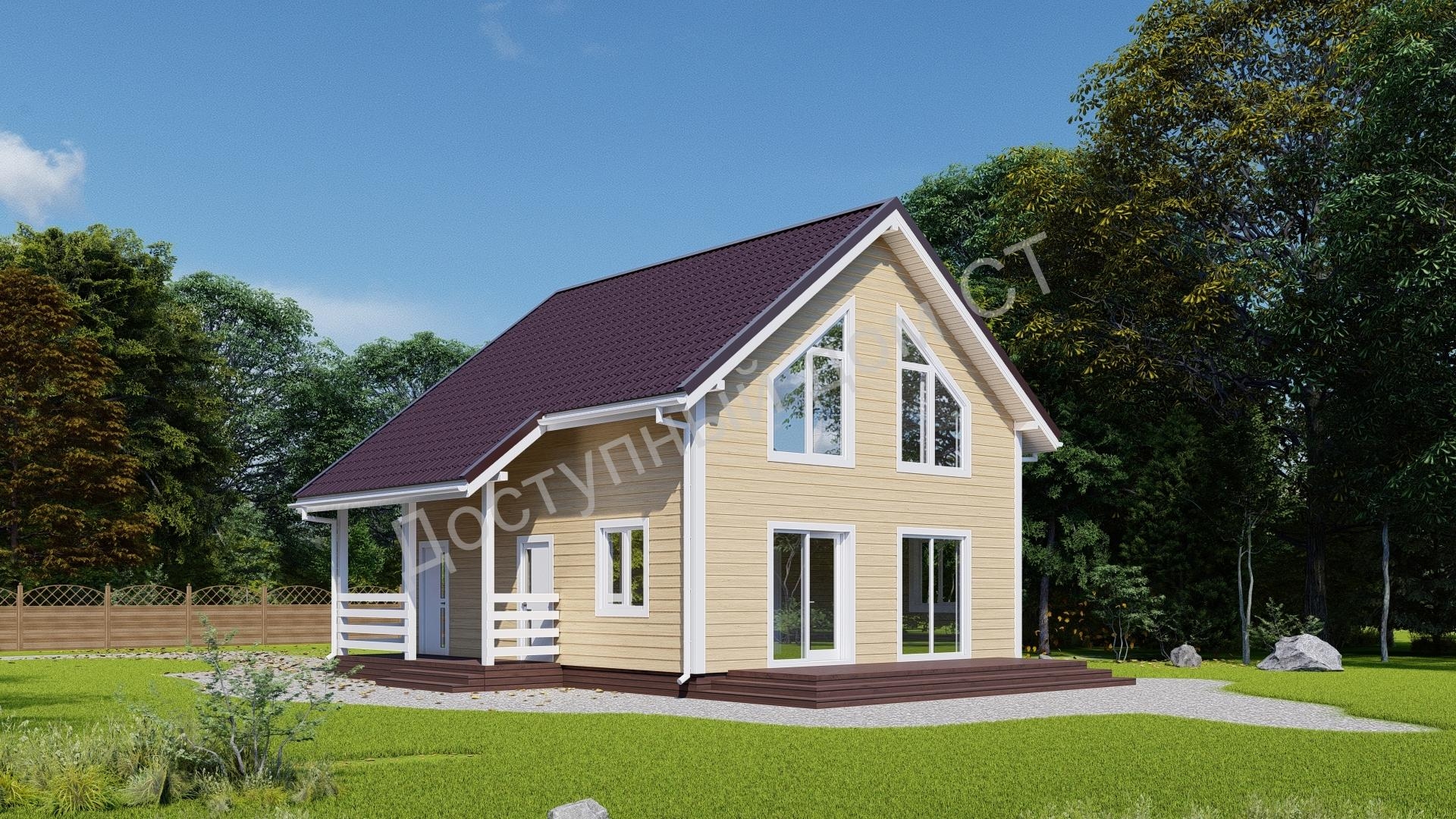 Дом каркасный 8х9 «Эльба» Дом каркасный 8х9 «Эльба»