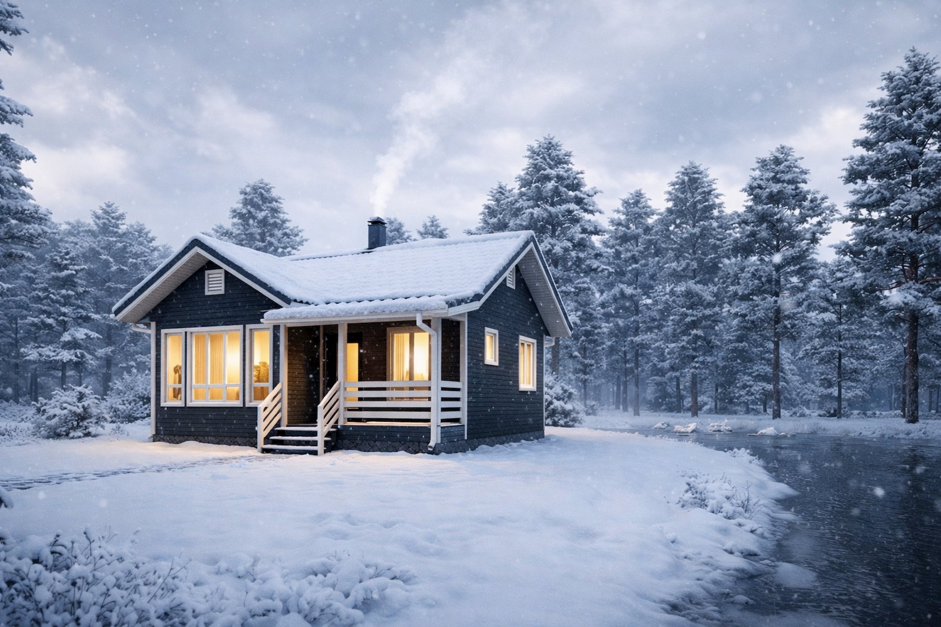 Дом каркасный 7,5х8 «Комфортный» Дом каркасный 7,5х8 «Комфортный»