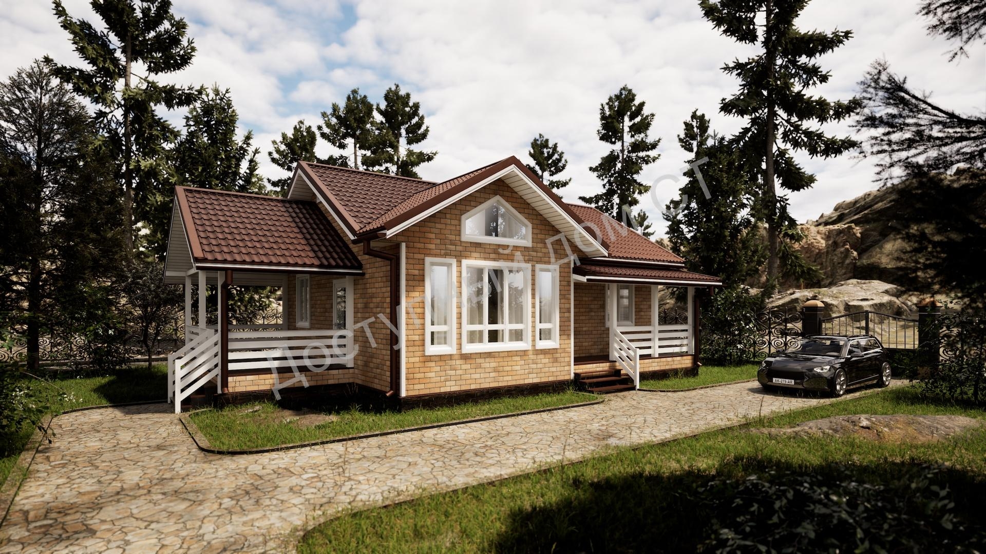 Дом каркасный 8,5х10 «Комфортный-3» Дом каркасный 8,5х10 «Комфортный-3»