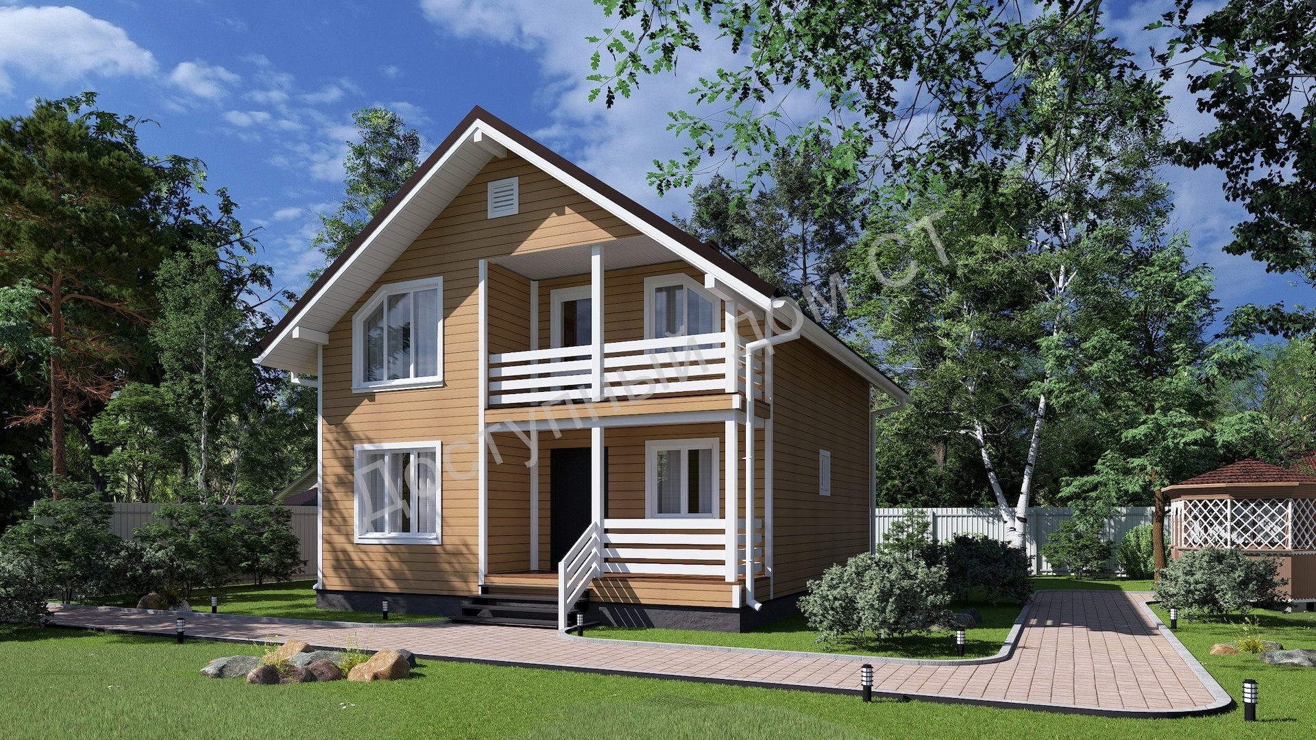 Дом каркасный 8,0х9.0 «Уютный-2» Дом каркасный 8,0х9.0 «Уютный-2»