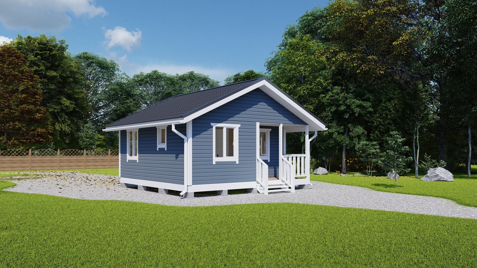 Дом каркасный 6х6 «Дачник» Дом каркасный 6х6 «Дачник»