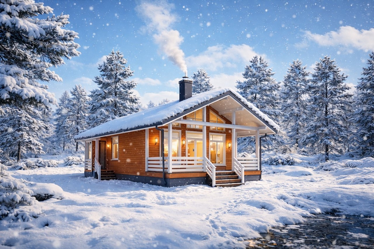 Дом каркасный 12,5х7,5 «Семейный - мини» Дом каркасный 12,5х7,5 «Семейный - мини»