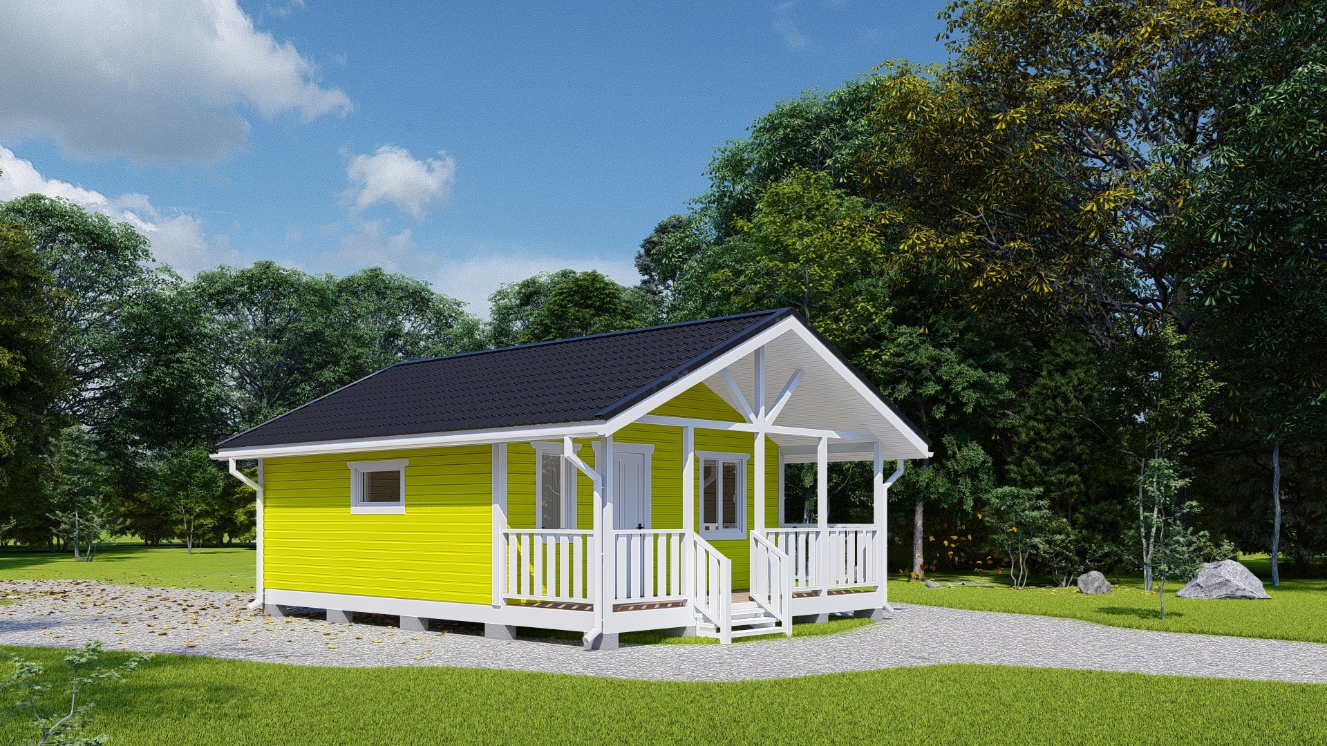 Дом каркасный 6х8 «Дачник» Дом каркасный 6х8 «Дачник»