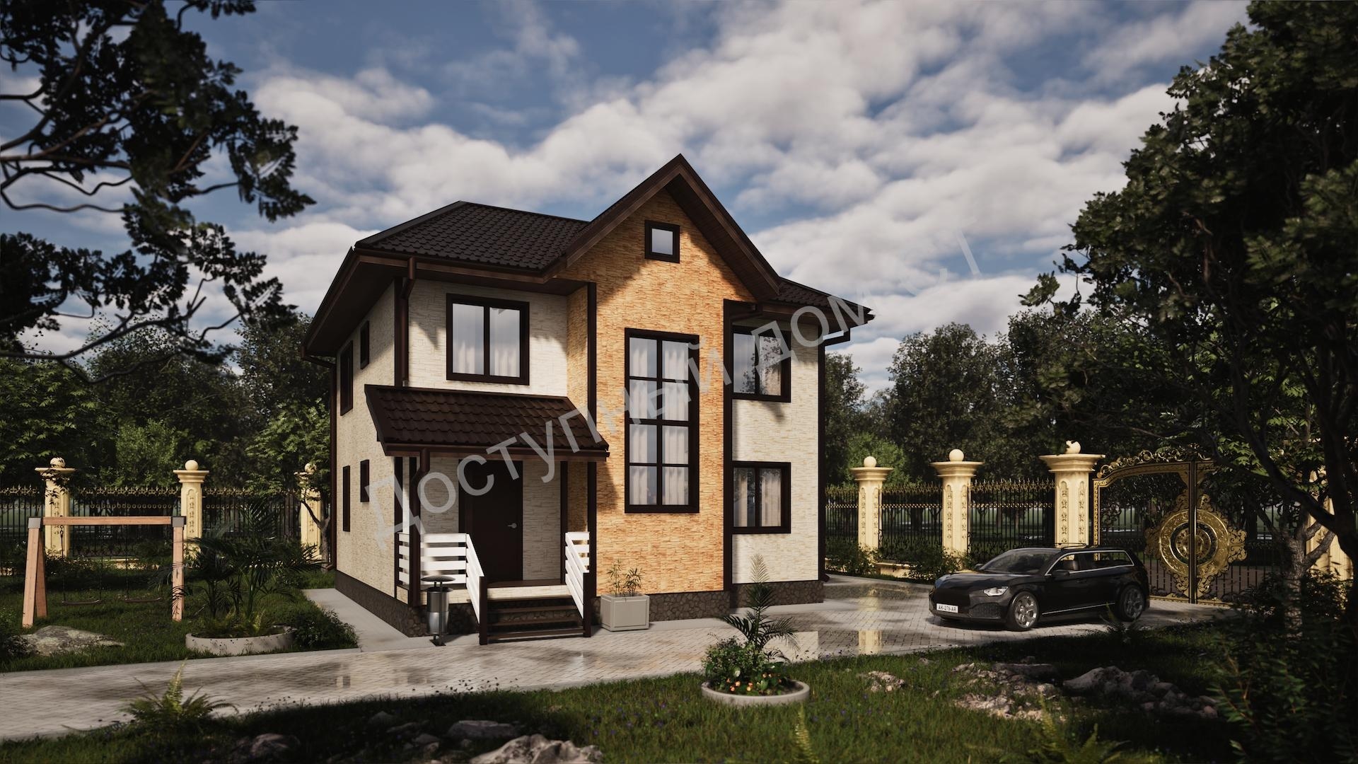 Дом каркасный 9,7х9,0 «Фаворит» Дом каркасный 9,7х9,0 «Фаворит»