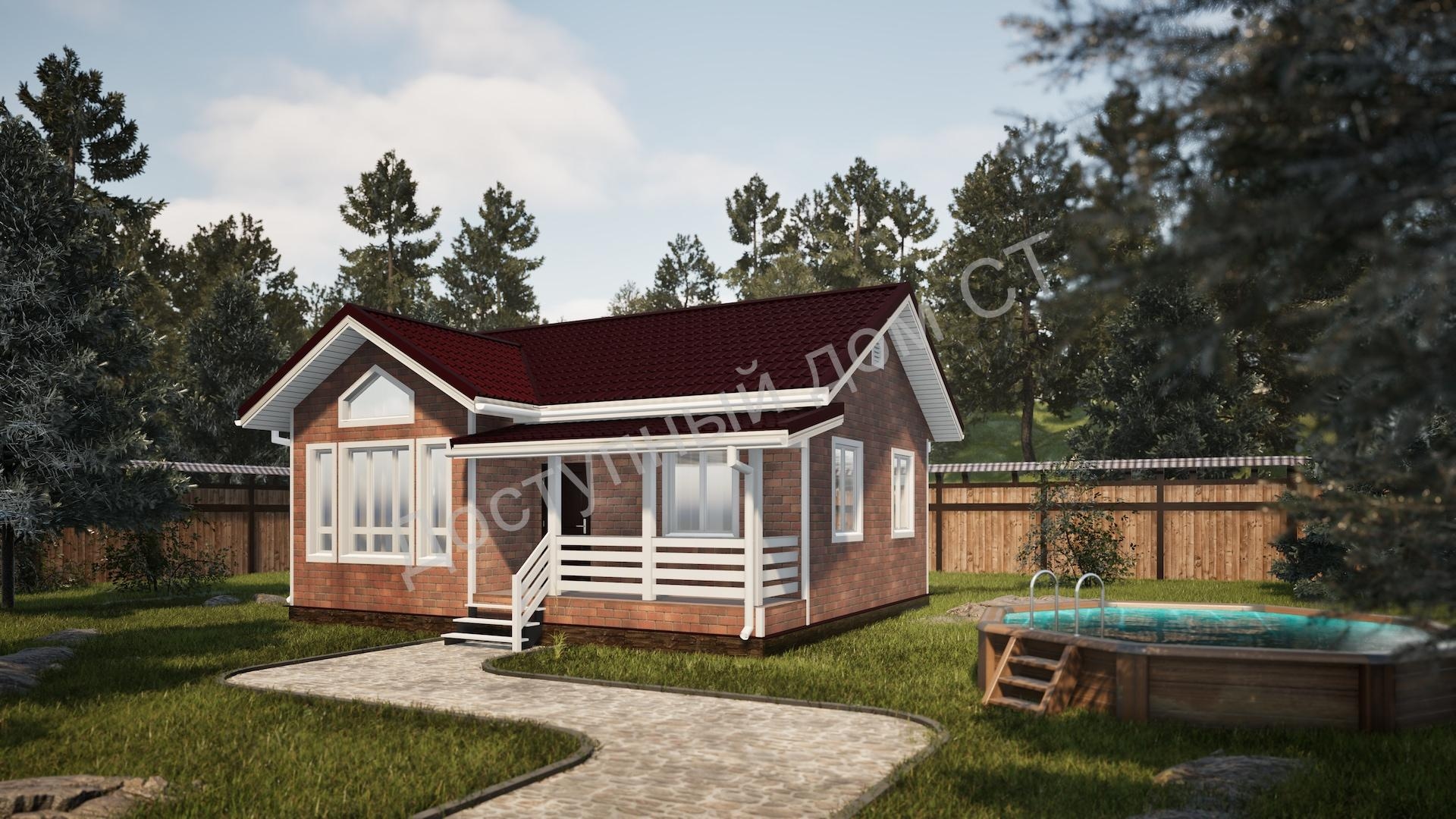 Дом каркасный 7,5х9 «Комфортный-2» Дом каркасный 7,5х9 «Комфортный-2»