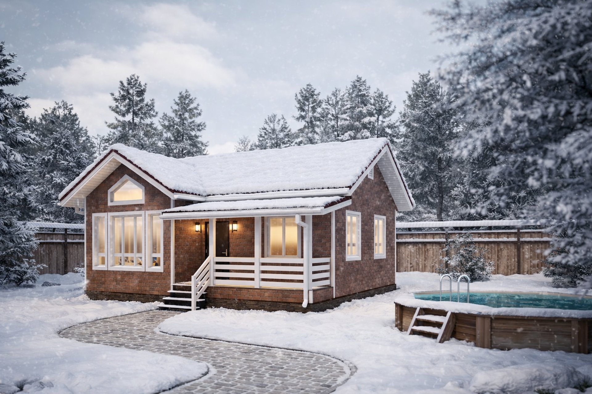 Дом каркасный 7,5х9 «Комфортный-2» Дом каркасный 7,5х9 «Комфортный-2»