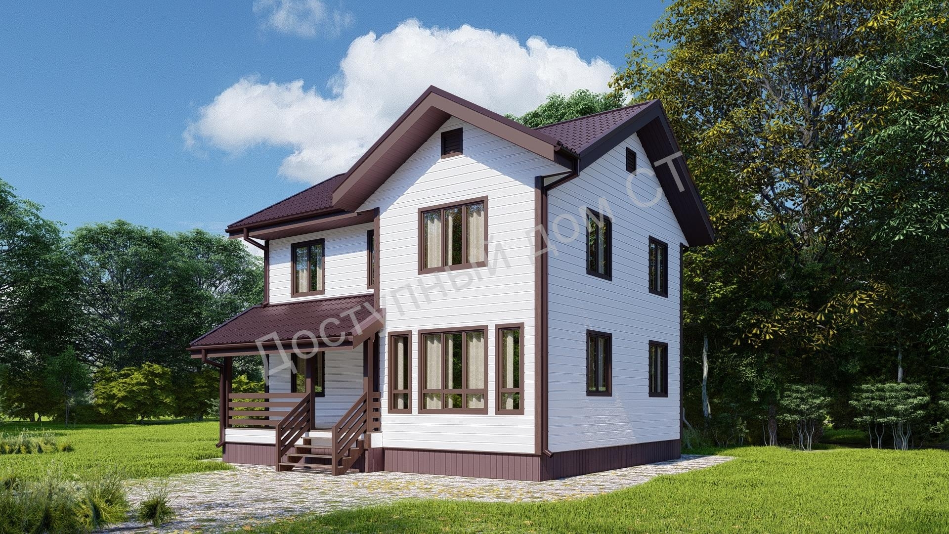 Дом каркасный 8х9,5 «Викинг» Дом каркасный 8х9,5 «Викинг»