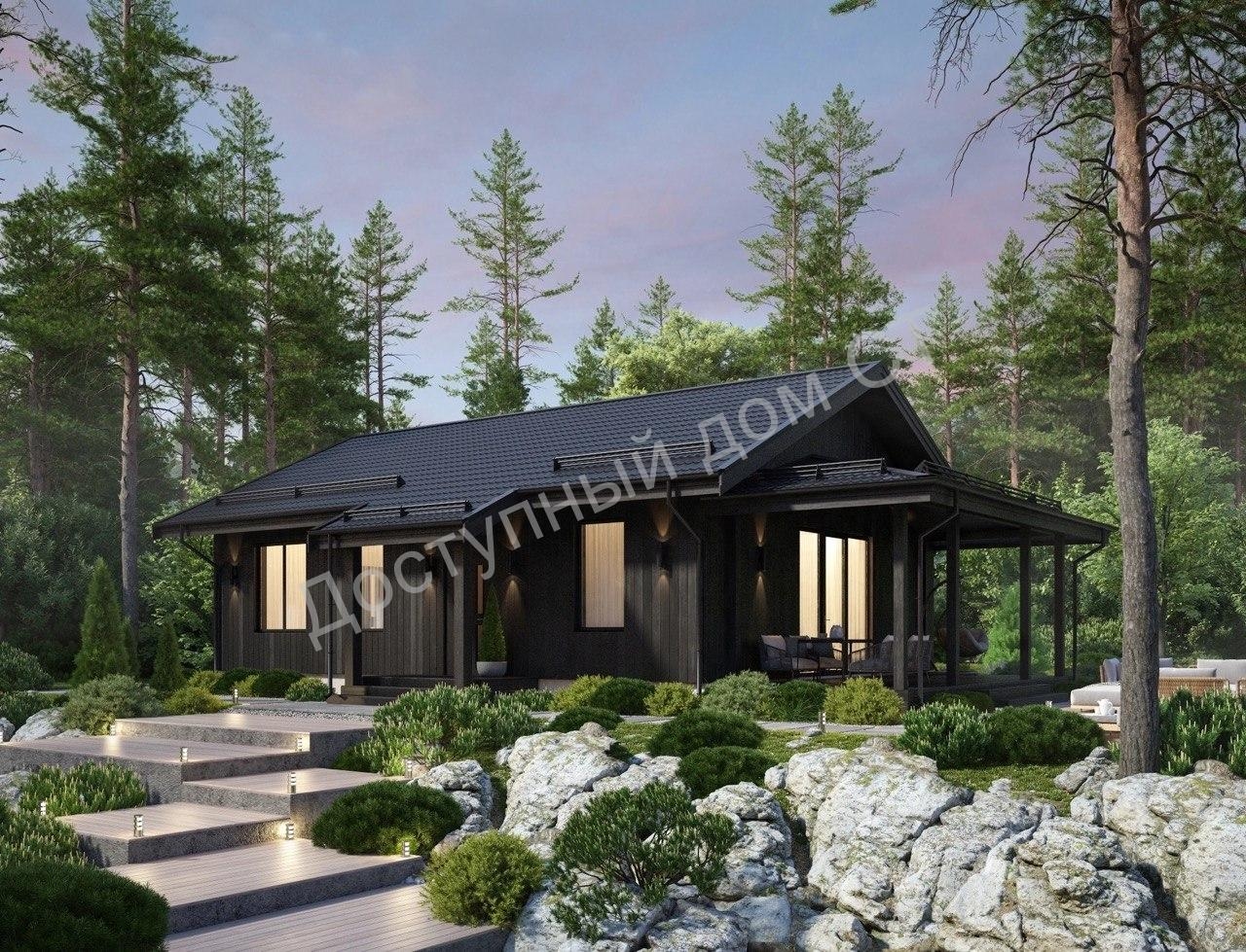 Дом каркасный 15х8,6 «Грей мини» Дом каркасный 15х8,6 «Грей мини»